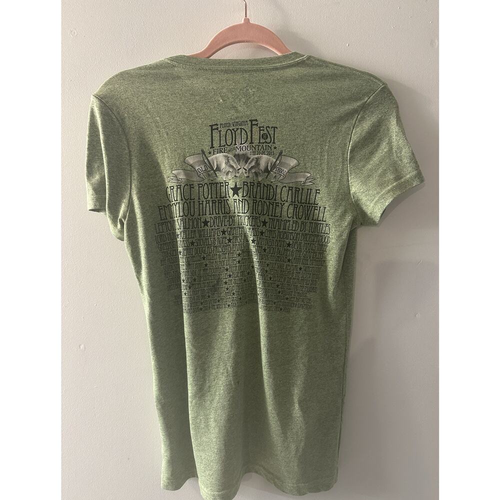 FloydFest 15 Fire on the Mountain 2015 Green T-Shirt M Recycled Recover Band Tee - Picture 2 of 8
